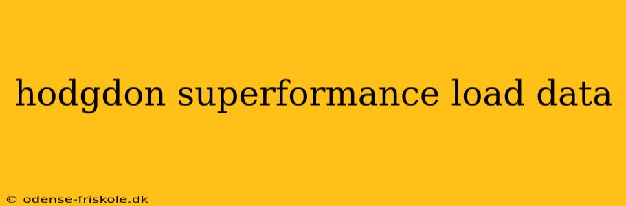 hodgdon superformance load data