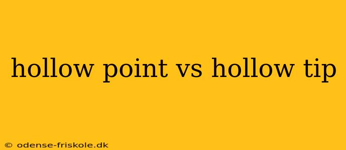 hollow point vs hollow tip