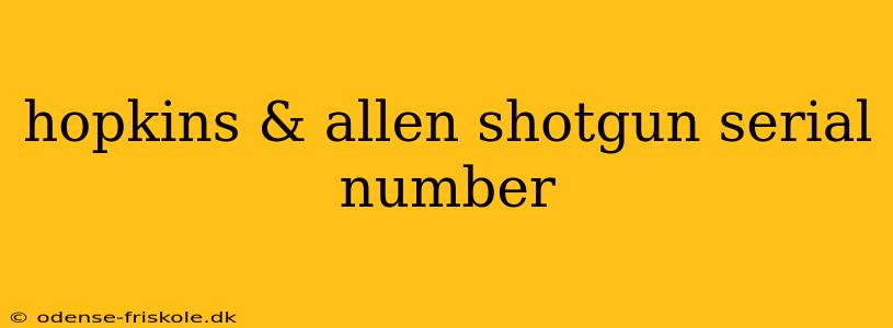 hopkins & allen shotgun serial number