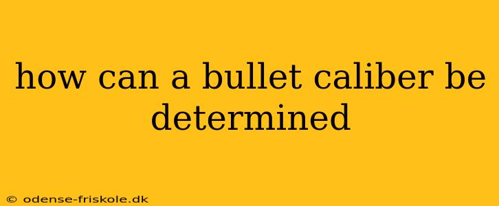 how can a bullet caliber be determined