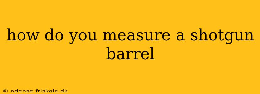 how do you measure a shotgun barrel