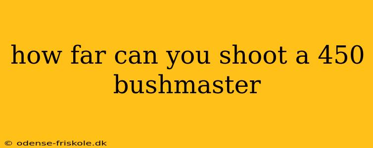 how far can you shoot a 450 bushmaster