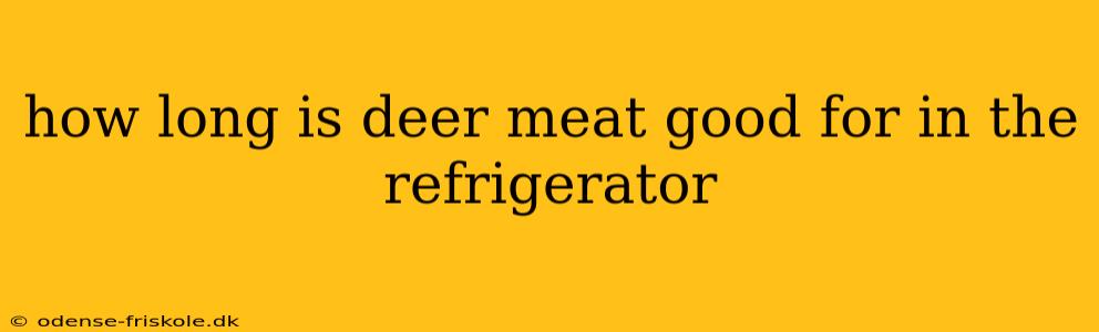 how long is deer meat good for in the refrigerator