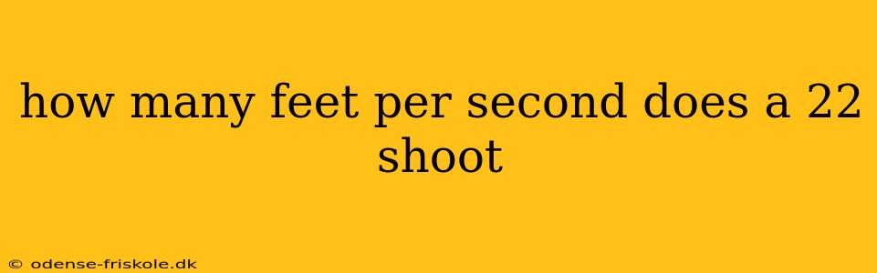 how many feet per second does a 22 shoot