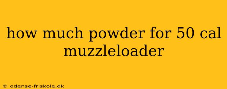 how much powder for 50 cal muzzleloader