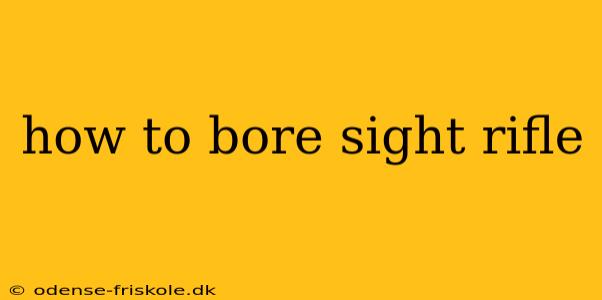 how to bore sight rifle