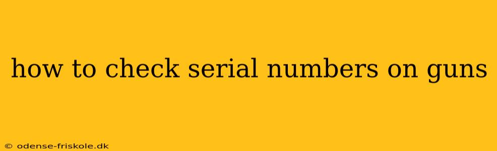 how to check serial numbers on guns