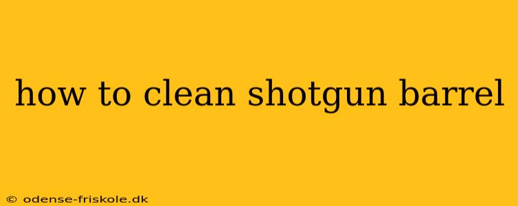 how to clean shotgun barrel