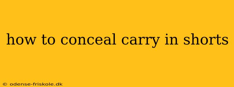 how to conceal carry in shorts