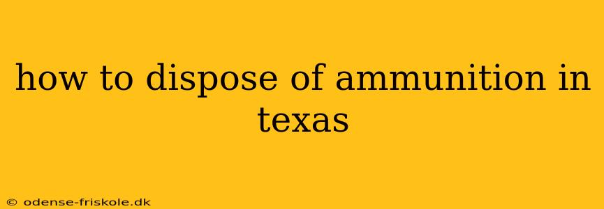 how to dispose of ammunition in texas