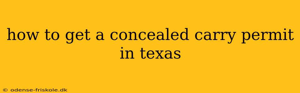 how to get a concealed carry permit in texas