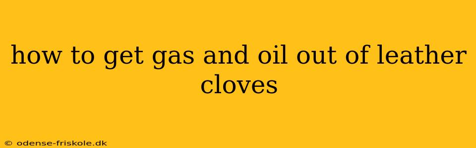 how to get gas and oil out of leather cloves