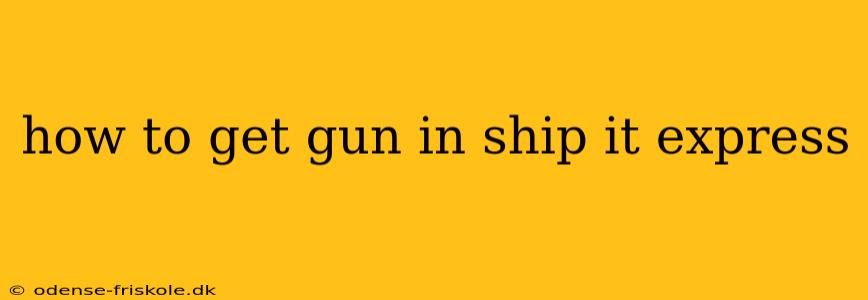 how to get gun in ship it express