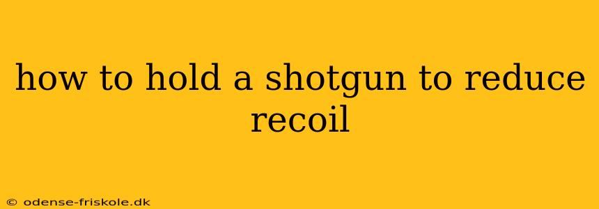 how to hold a shotgun to reduce recoil