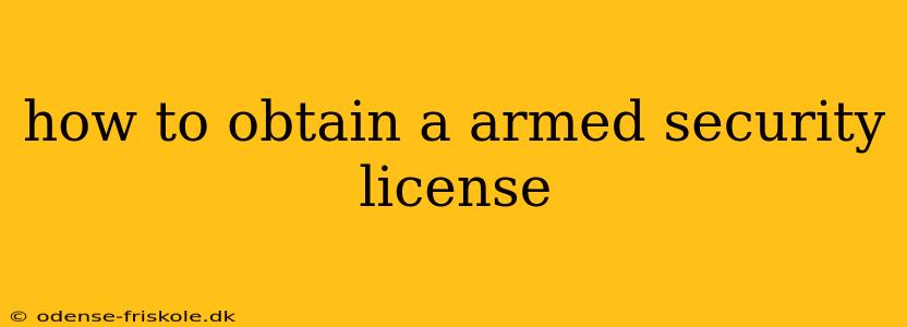 how to obtain a armed security license