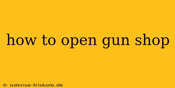 how to open gun shop