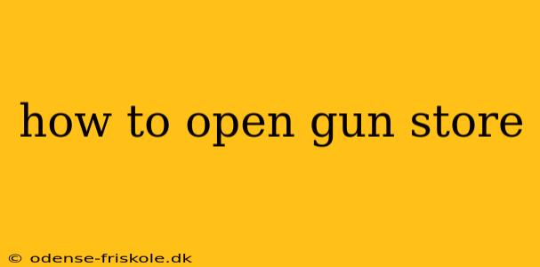 how to open gun store