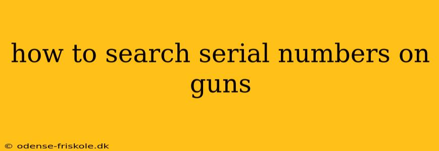 how to search serial numbers on guns