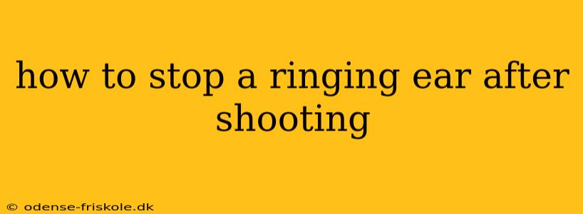 how to stop a ringing ear after shooting