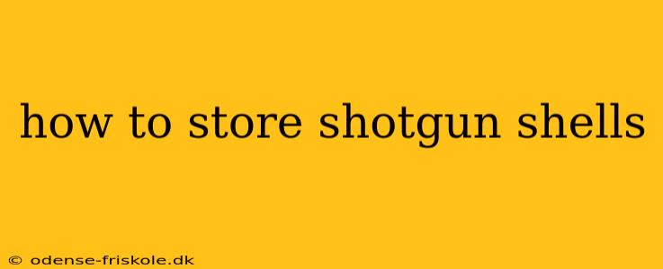 how to store shotgun shells