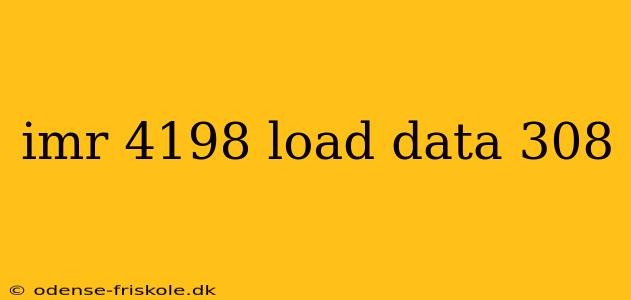 imr 4198 load data 308