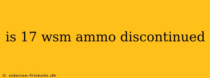 is 17 wsm ammo discontinued