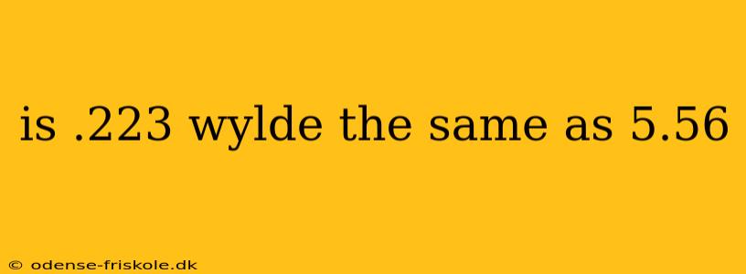 is .223 wylde the same as 5.56