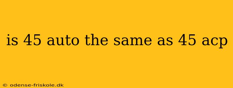 is 45 auto the same as 45 acp