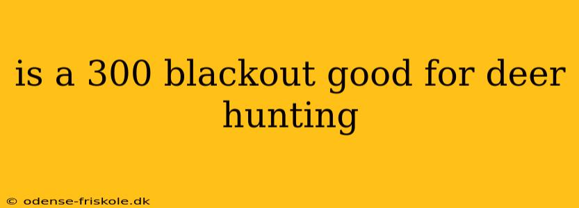 is a 300 blackout good for deer hunting