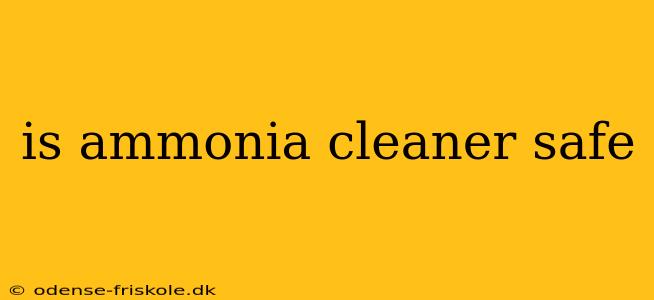 is ammonia cleaner safe