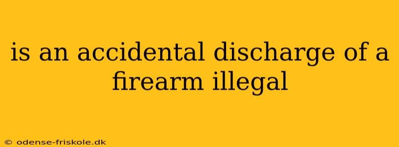 is an accidental discharge of a firearm illegal