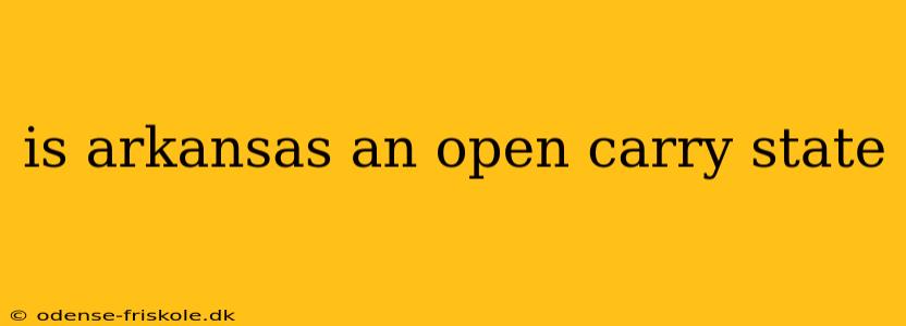 is arkansas an open carry state