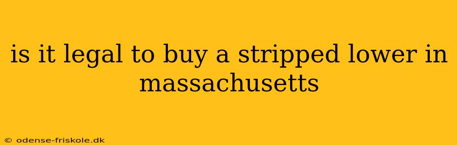 is it legal to buy a stripped lower in massachusetts