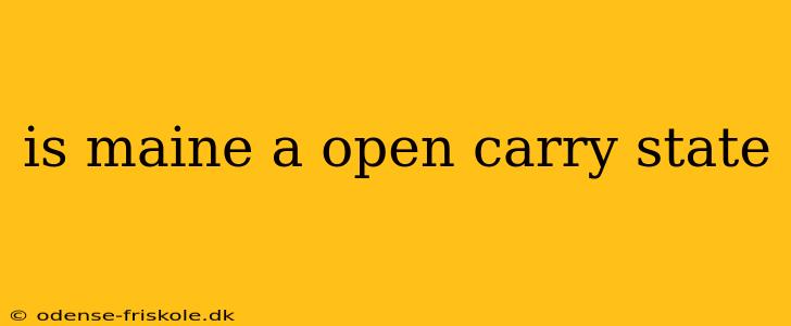 is maine a open carry state