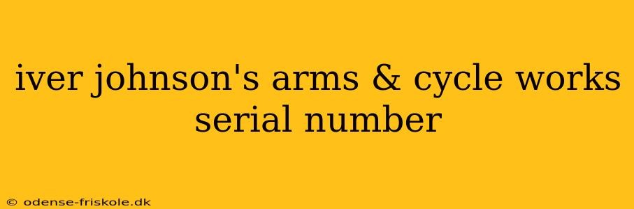 iver johnson's arms & cycle works serial number