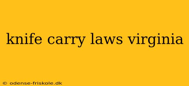 knife carry laws virginia