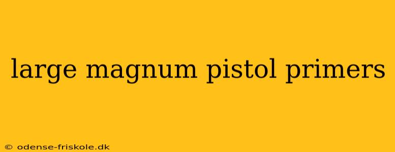 large magnum pistol primers