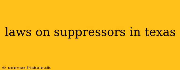 laws on suppressors in texas