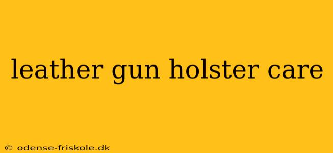 leather gun holster care