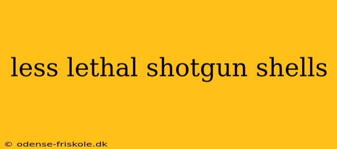 less lethal shotgun shells