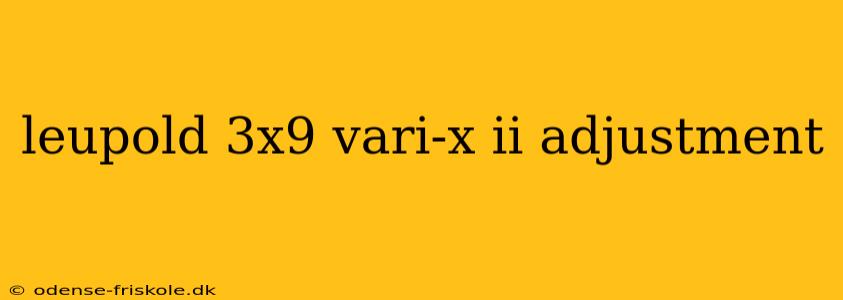 leupold 3x9 vari-x ii adjustment