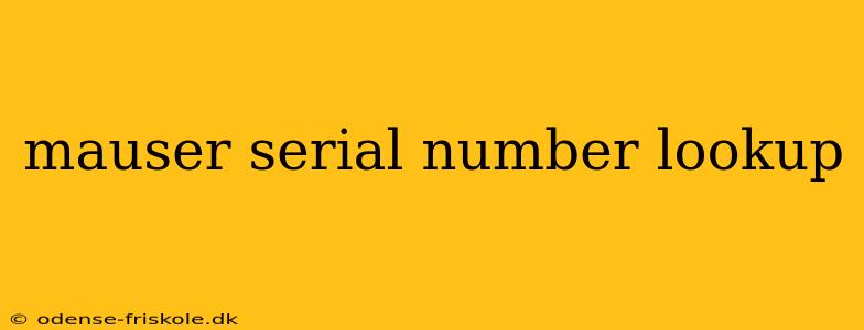 mauser serial number lookup