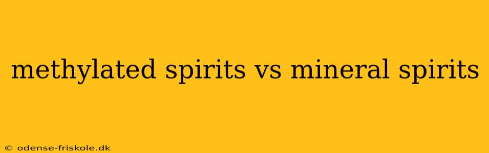 methylated spirits vs mineral spirits