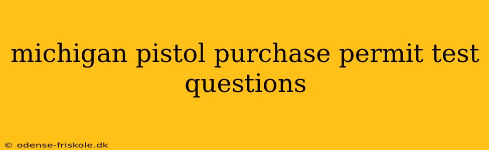 michigan pistol purchase permit test questions