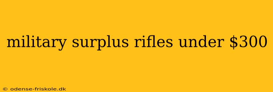 military surplus rifles under $300