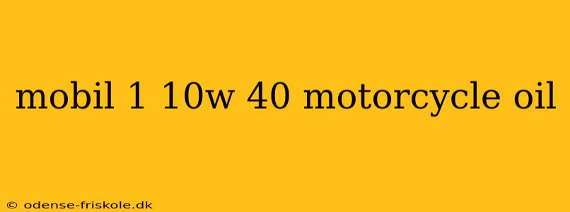 mobil 1 10w 40 motorcycle oil