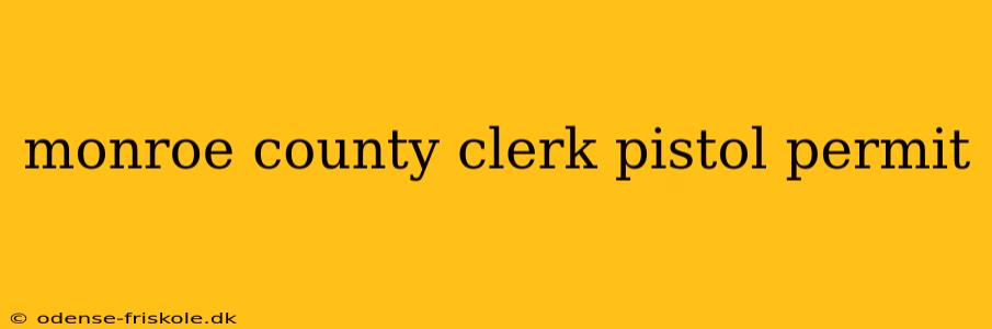 monroe county clerk pistol permit