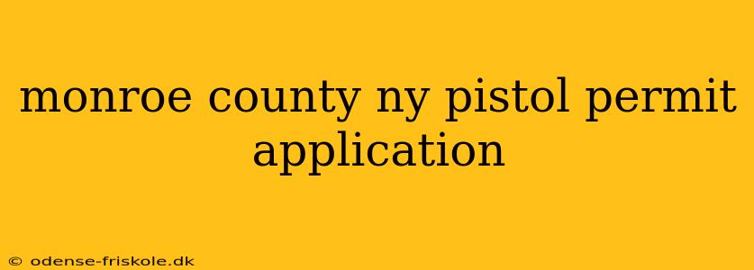 monroe county ny pistol permit application