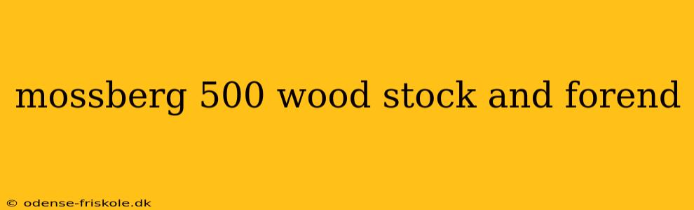 mossberg 500 wood stock and forend