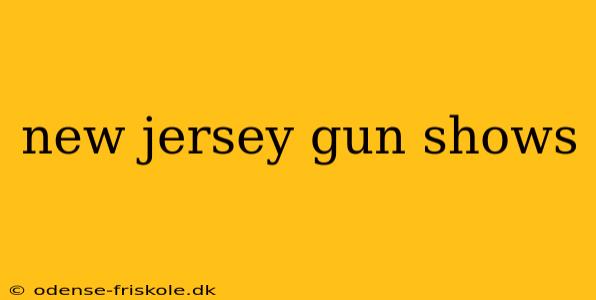 new jersey gun shows